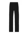 Saint Laurent Drawstring Straight Leg Trousers In Black