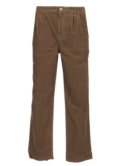 Saint Laurent Corduroy Wide Leg Trousers Brown