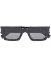 Saint Laurent Core Square-frame Sunglasses In Brown