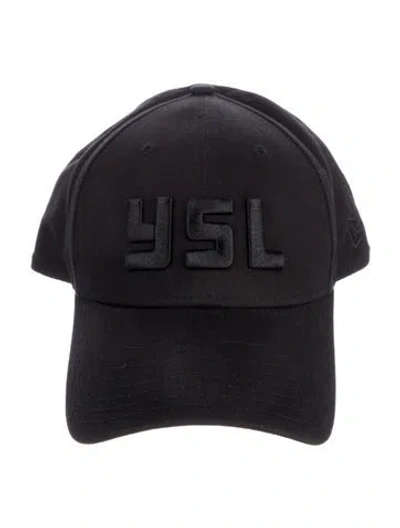 Pre-owned Saint Laurent Cotton Adjustable Baseball Cap In Black