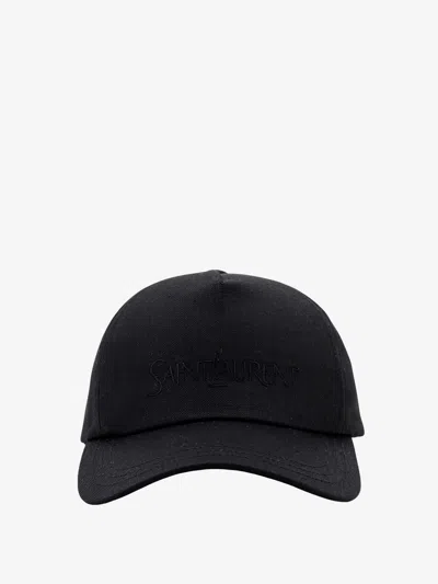 SAINT LAURENT COTTON AND LINEN HAT