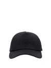Saint Laurent Cotton And Linen Hat In Black
