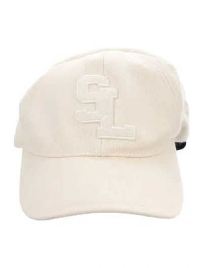 Pre-owned Saint Laurent Cotton Baseball Cap In Neutrals