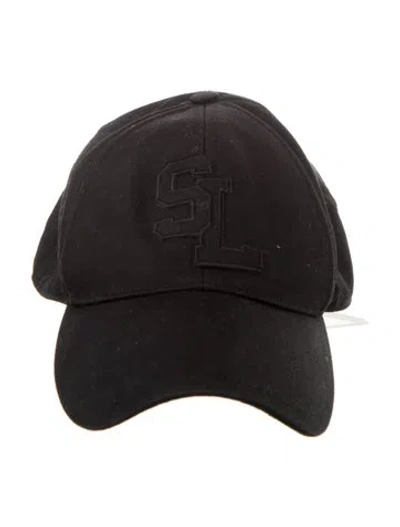 Pre-owned Saint Laurent Cotton Baseball Hat In Black