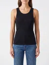 Saint Laurent Cotton Basic Tank Top In Black