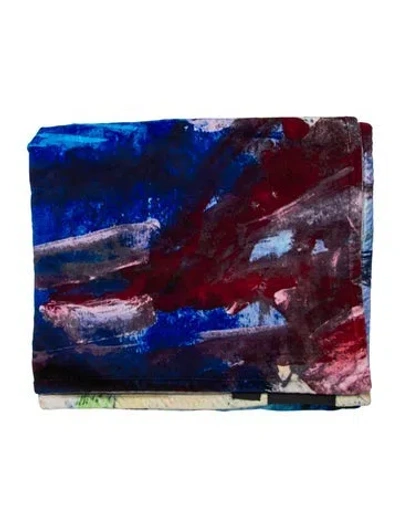 Pre-owned Saint Laurent Cotton Beach Towel In Gray