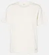 Saint Laurent Logo Tag Crewneck T-shirt In White