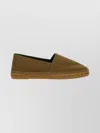 Saint Laurent Cotton Gabardine Espadrille In Green
