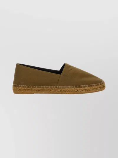 SAINT LAURENT COTTON CANVAS ESPADRILLE JUTE SOLE