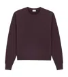 Saint Laurent Cassandre Embroidered Sweatshirt In Purple
