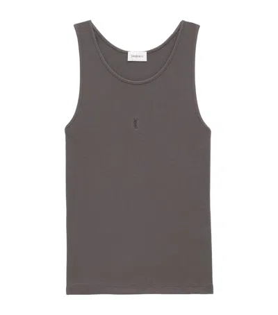 SAINT LAURENT COTTON CASSANDRE VEST