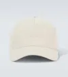 Saint Laurent Cotton Corduroy Baseball Cap In White