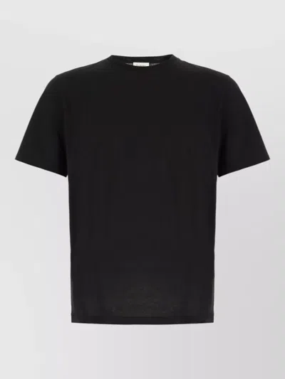Saint Laurent Cotton Crew Neck T Shirt Short Sleeves In Black