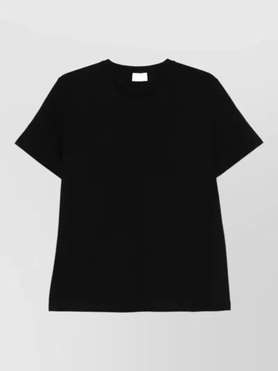 Saint Laurent Cotton Crew Neck Short Sleeve T Shirt In Black