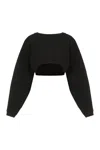 Saint Laurent Cotton Crew-neck Sweatshirt In Black