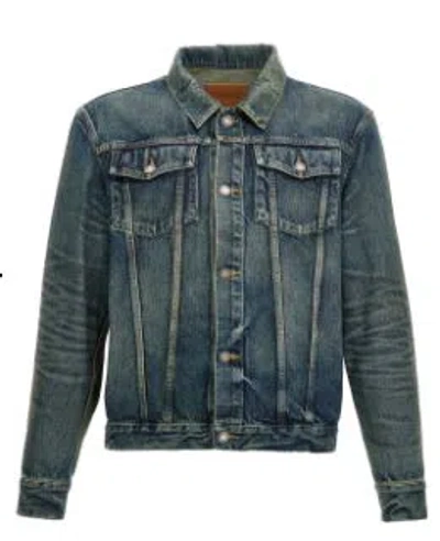 SAINT LAURENT SAINT LAURENT COTTON DENIM BUTTONED JACKET