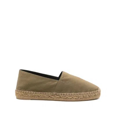 Saint Laurent Cotton Espadrilles In Green