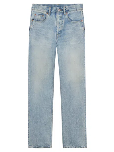 Saint Laurent Cotton Five-pocket Jeans Size 30 In Blue