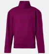 Saint Laurent Cotton Fleece Sweatshirt In Pink