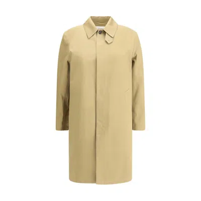 Saint Laurent Cotton Gabardine Coat In Neutral