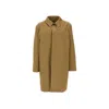 Saint Laurent Men's Mac Gabardine Coat In Black
