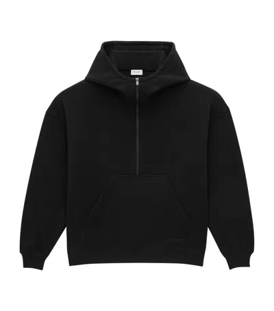 SAINT LAURENT COTTON HALF-ZIP HOODIE