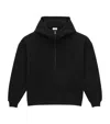 Saint Laurent Cotton Half-zip Hoodie In Black