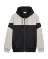 Saint Laurent Two-tone Paneled Hoodie In Black