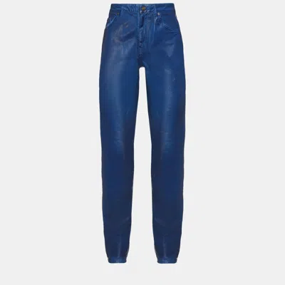 Pre-owned Saint Laurent Cotton Jeans 27 In Blue