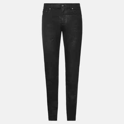 Pre-owned Saint Laurent Cotton Jeans 29 In Black