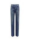 Saint Laurent Clyde High-rise Wide-leg Jeans