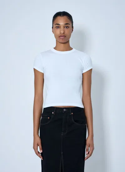 Saint Laurent Cotton Jersey T-shirt In White