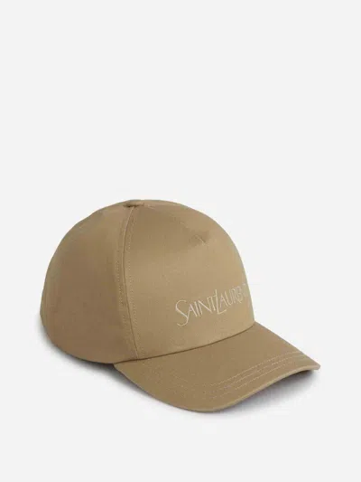 SAINT LAURENT SAINT LAURENT COTTON LOGO CAP