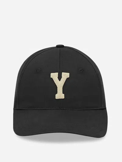 Saint Laurent Cotton Logo Cap In Military Green