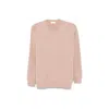 Saint Laurent Cotton Logo Sweatshirt In Pink