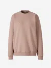 Saint Laurent Cotton Logo Sweatshirt In Neutral