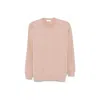 Saint Laurent Cotton Logo Sweatshirt In Neutral