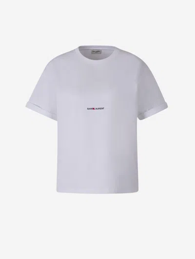 SAINT LAURENT SAINT LAURENT COTTON LOGO T-SHIRT