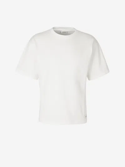 Saint Laurent Cotton Logo T-shirt In White