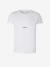 Saint Laurent Logo-print Cotton T-shirt In White