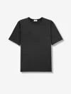 Saint Laurent White Cotton T-shirts And Polos In Black