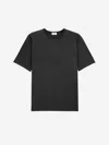 Saint Laurent Logo Embroidered Crewneck T-shirt In Black