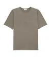 Saint Laurent Cotton Logo T-shirt In Gray