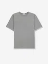 Saint Laurent Cotton Polo Shirt With Embroidery In Gray