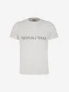 Saint Laurent Reverse Logo T-shirt 'naturel/noir' In White