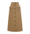 Saint Laurent Midi Skirt In Brown