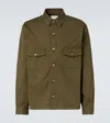 Saint Laurent Green Jacket With Pockets On The Front In Cotton Man In Green