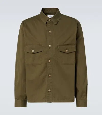 Saint Laurent Cotton Overshirt In Green
