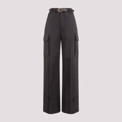 Saint Laurent Cotton Pants 38 In Black