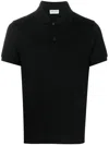 Saint Laurent Classic Cotton Pique Polo Shirt In Black